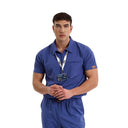 Brl Medizip Unisex Medical Scrub Top for doctors and nurses in color storm blue at meduniforms.store