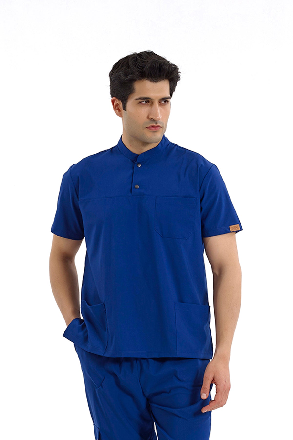 BRLSNAPSM Men's Stretch Medical Scrub Top | Medical Scrubs for Doctors & Nurses