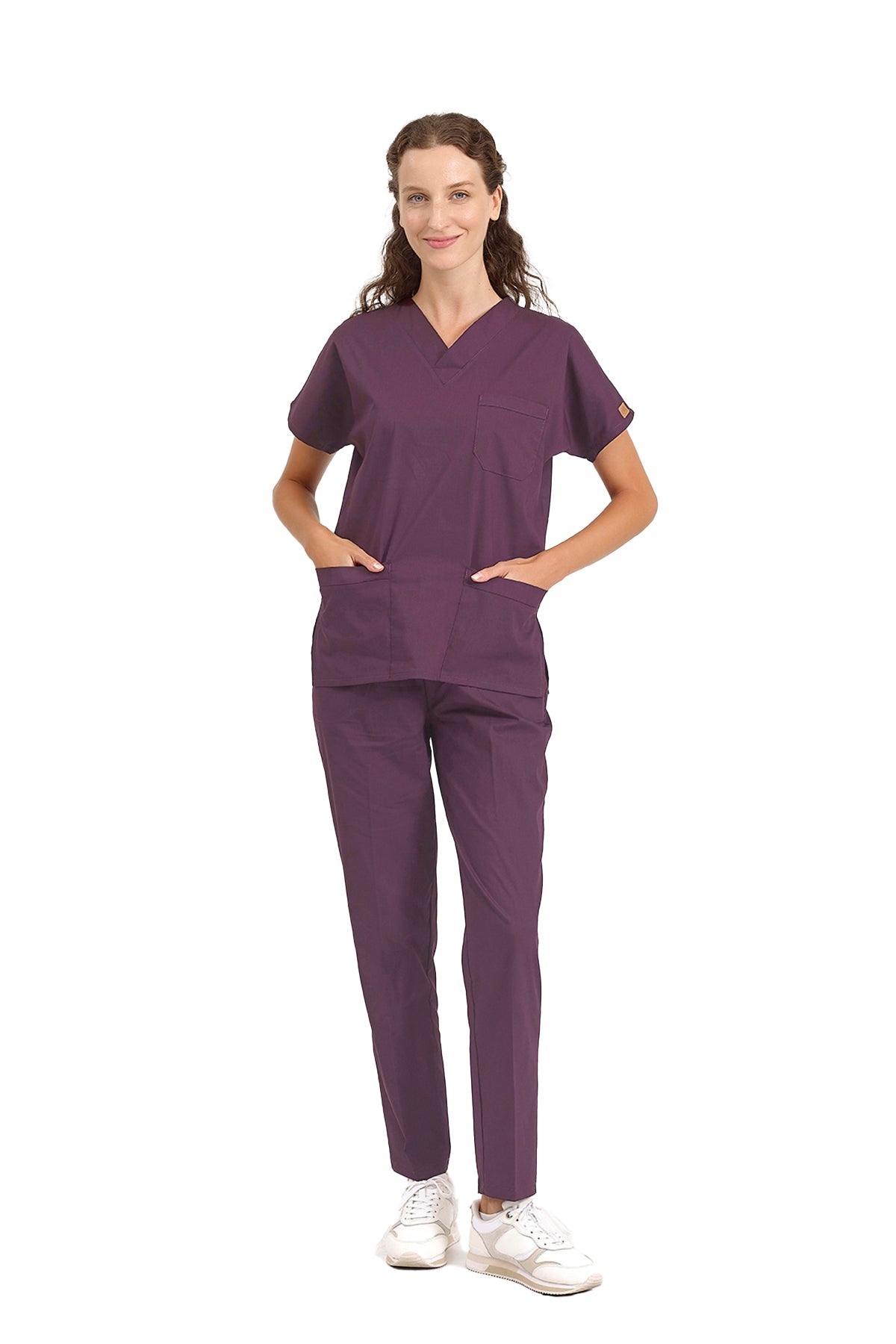 Brl Unisex Medical Scrub Set for doctors and nurses in color plum at meduniforms.store