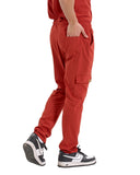 Pantalones médicos cargo elásticos BRLSNAPSM para hombre | Uniformes médicos para médicos y enfermeros