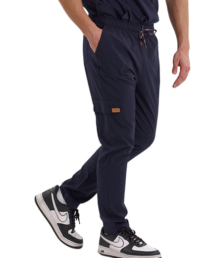 BRLSNAPSM Erkek Esnek Kargo Medikal Forma Pantolonu | Doktorlar ve Hemşireler için Medikal Formalar