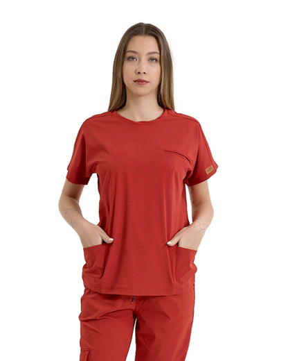 BRL Uniforma - Bagel Unisex 2-Way Stretch Round Neck Scrub Top