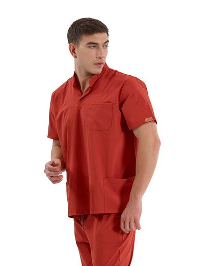 Brl SnapsM Men`s Medical Scrub Top for doctors & nurses, Side picture