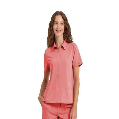 Brl Medinilla Women`s Medical Scrub Top lilach color for doctors and nurses from MedUniforms.store