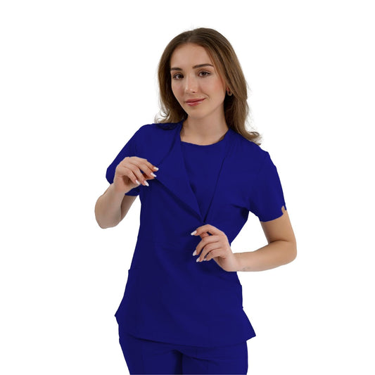BRL Medikago Medizinisches Kasack für Damen. Design mit verstecktem Reißverschluss 4-Wege Stretch.