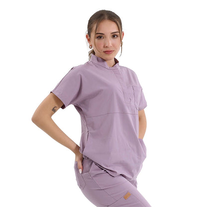 Brl SnapS Medical Scrub Top for female doctors and nurses in color lila at meduniforms.store