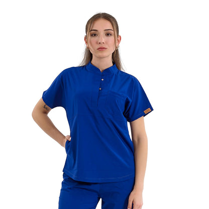 Brl SnapS Medical Scrub Top for female doctors and nurses in color night blue at meduniforms.store