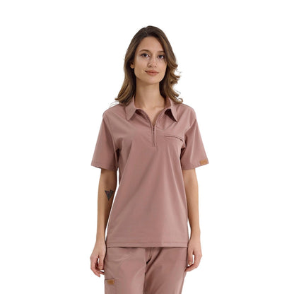 Brl Medizip Unisex Medical Scrub Top for doctors and nurses in color dark powder at meduniforms.store