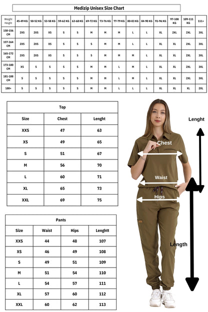 BRL Uniforma - Medizip Unisex 2 Yönlü Esnek Eşofman Altı Hemşire Pantolonu