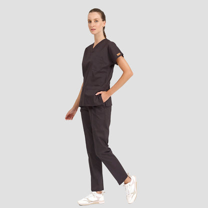 Brl Unisex Medical Scrub Set for doctors and nurses in color black at meduniforms.store