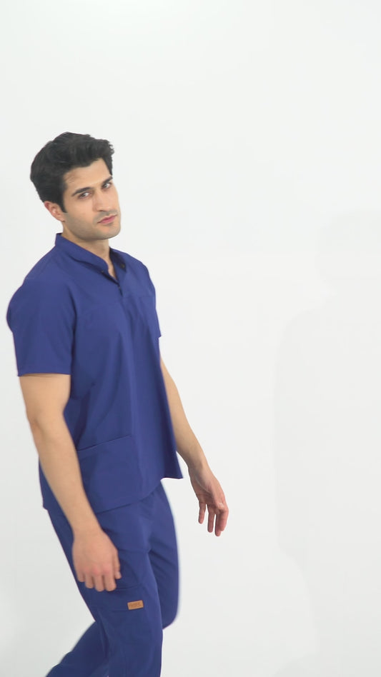 Brl SnapsM Men`s Medical Scrub Top for doctors & nurses, video