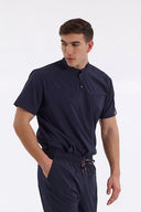 BRLSNAPSM Men's Stretch Medical Scrub Top | Medical Scrubs for Doctors & Nurses